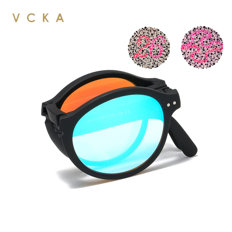VCKA Fold Vintag Functionality Red-green-blind Color-weak Glasses Ultralight TR90 Men Women Correction Color-defining Eyewear
VCKA Fold Vintag Functionality Red-green-blind Color-weak Glasses Ultralight TR90 Men Women Correction Color-defining Eyewear