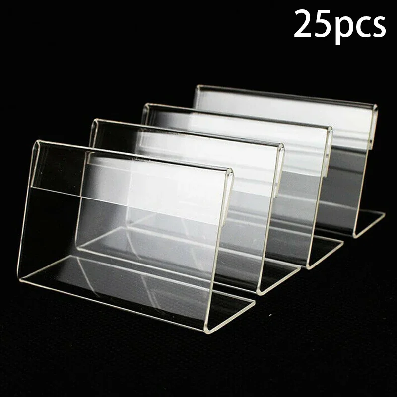25 Pcs 6*4cm Acrylic L-shaped Price Tag Display Holder Rack Label Stands Price Card Tag Label Holder Tools For Home Decor Parts
25 Pcs 6*4cm Acrylic L-shaped Price Tag Display Holder Rack Label Stands Price Card Tag Label Holder Tools For Home Decor Parts