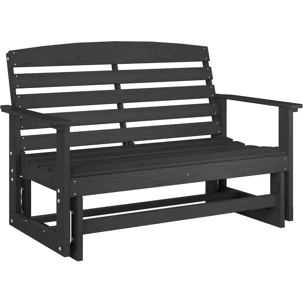 Двухместная уличная скамья-качели с спинкой из HDP, цвет состаренный черный, для патио, сада или веранды
Двухместная уличная скамья-качели с спинкой из HDP, цвет состаренный черный, для патио, сада или веранды