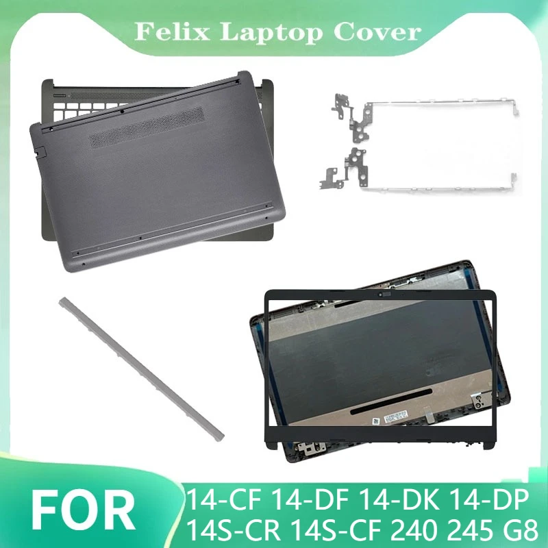 For 14-CF 14-DF 14-DK 14-DP 14S-CR 14S-CF 240 245 G8 New LCD Back Cover Front Bezel Palmrest Bottom Case Hinges Cover Gray 
For 14-CF 14-DF 14-DK 14-DP 14S-CR 14S-CF 240 245 G8 New LCD Back Cover Front Bezel Palmrest Bottom Case Hinges Cover Gray