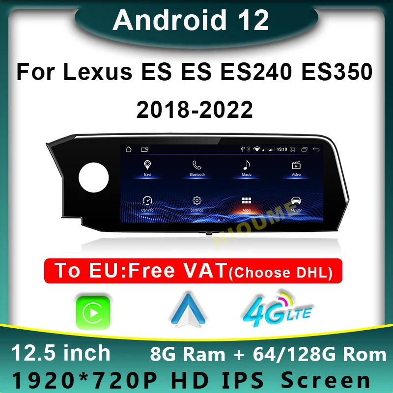 Android 12 8+128G Car Radio GPS Navigation Multimedia Player CarPlay Autoradio Stereo For Lexus ES ES200 ES250 ES350 ES300H
Android 12 8+128G Car Radio GPS Navigation Multimedia Player CarPlay Autoradio Stereo For Lexus ES ES200 ES250 ES350 ES300H