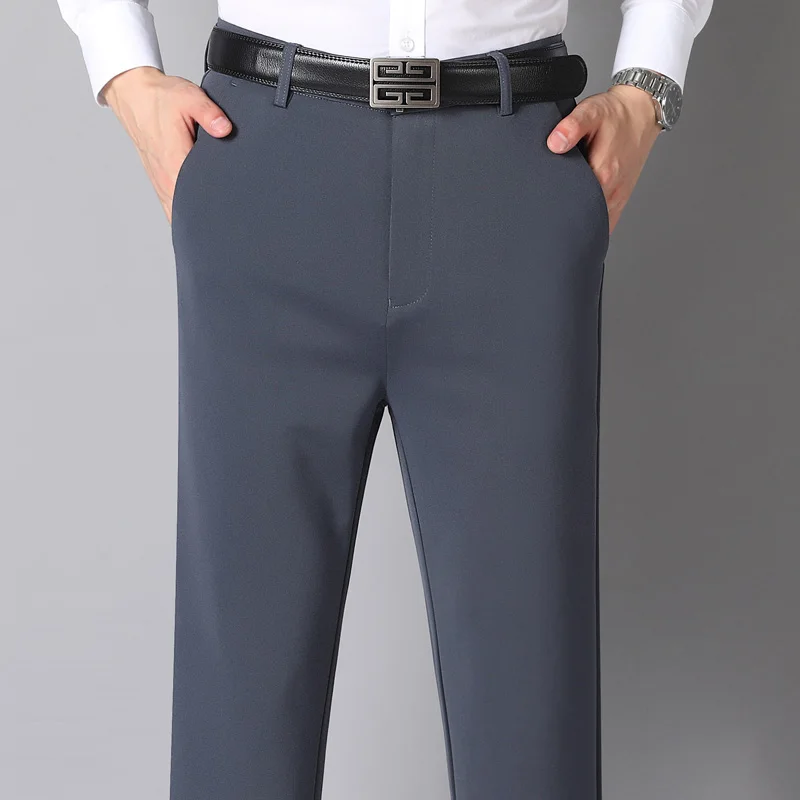 Spring Autumn Business Casual Suit Pants Men Elastic Classic Straight Formal Trousers Male Solid Middle-aged Trousers
Spring Autumn Business Casual Suit Pants Men Elastic Classic Straight Formal Trousers Male Solid Middle-aged Trousers