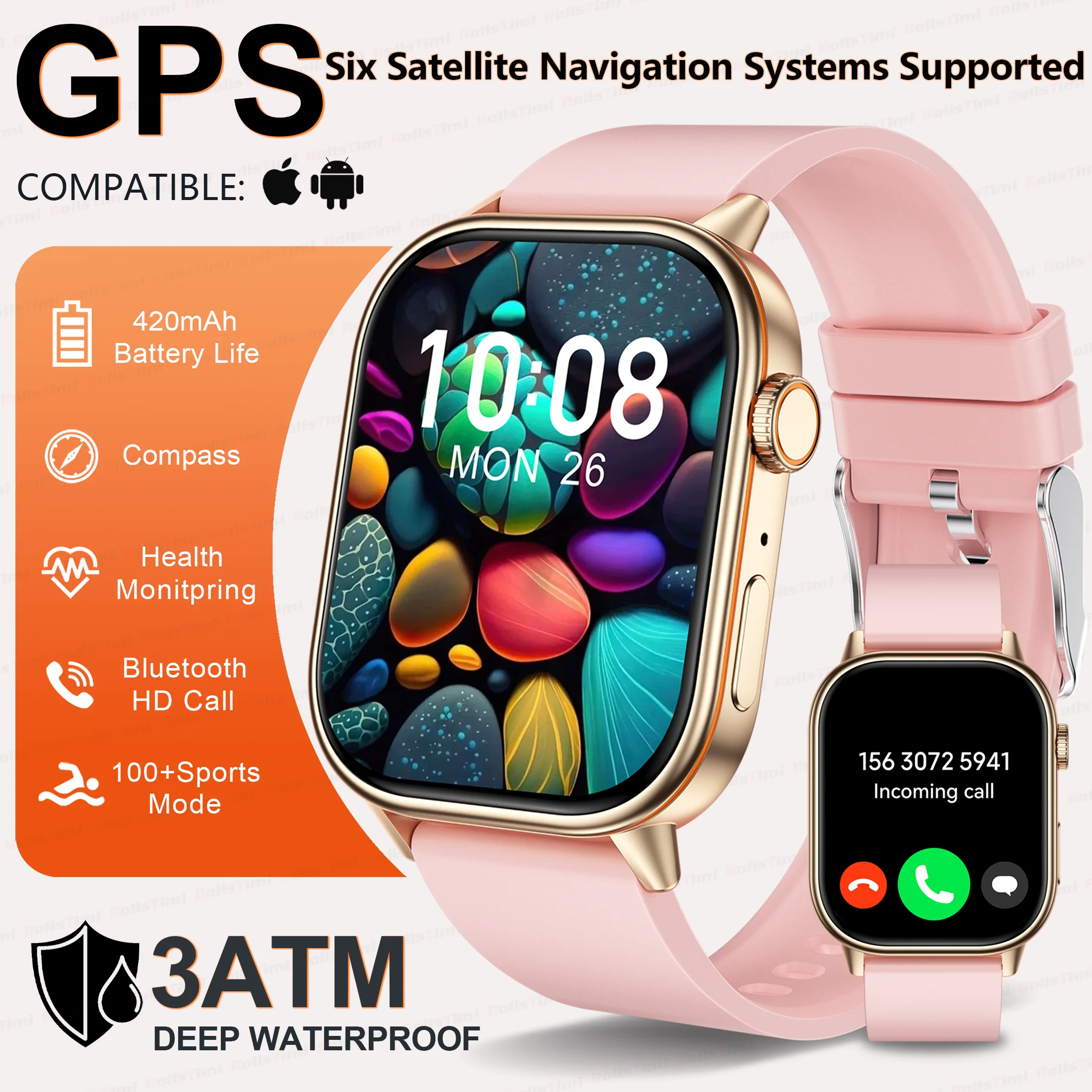 Смарт-часы 2025 для женщин, 2,01-дюймовый HD-экран, Bluetooth-вызов, IP68, водонепроницаемые, GPS, совместимые с мужскими умными часами Android iOS
Смарт-часы 2025 для женщин, 2,01-дюймовый HD-экран, Bluetooth-вызов, IP68, водонепроницаемые, GPS, совместимые с мужскими умными часами Android iOS