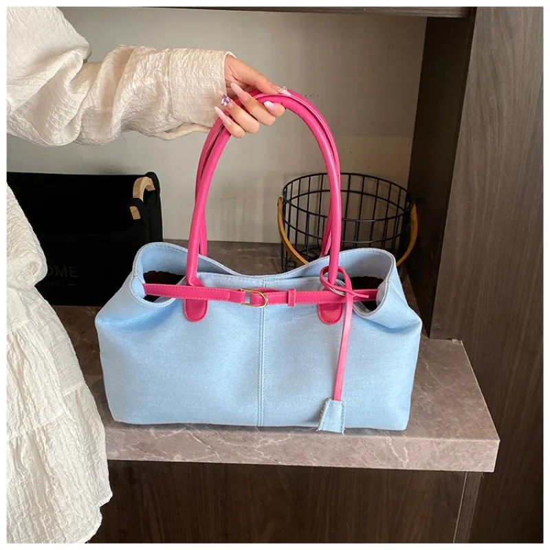 MBTI Denim Shoulder Bag for Women Elegant Casual Fashion Tote Bag Large Capacity All-match Summer Advanced Female New in Handbag
MBTI Denim Shoulder Bag for Women Elegant Casual Fashion Tote Bag Large Capacity All-match Summer Advanced Female New in Handbag
