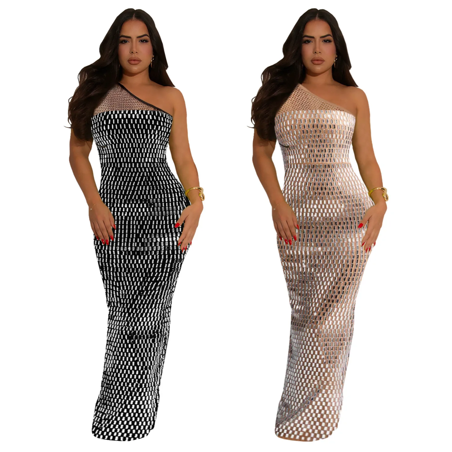 EINY Women Dress Fashion Mesh Diamond Rhinestones High Waist Sleeveless Strapless Lady Elegant Dinner Gown Party Evening Dress
EINY Women Dress Fashion Mesh Diamond Rhinestones High Waist Sleeveless Strapless Lady Elegant Dinner Gown Party Evening Dress