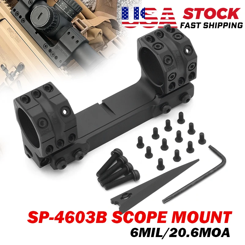 New SP-4603B Tactical 34mm 6MIL/20.6MOA 1.5" Picatinny Scope Mount for Scopes 38mm Height
New SP-4603B Tactical 34mm 6MIL/20.6MOA 1.5" Picatinny Scope Mount for Scopes 38mm Height