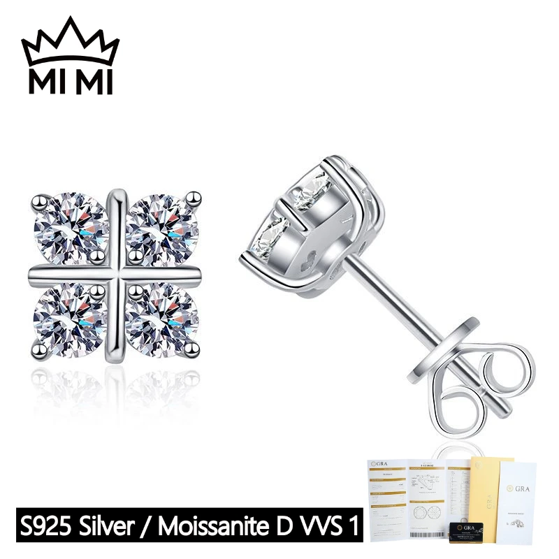 MI GRA Certified S925 Sterling Silver Cross Design Moissanite Stud Earrings Platinum-Tone Minimalist Jewelry with Gift Box
MI GRA Certified S925 Sterling Silver Cross Design Moissanite Stud Earrings Platinum-Tone Minimalist Jewelry with Gift Box