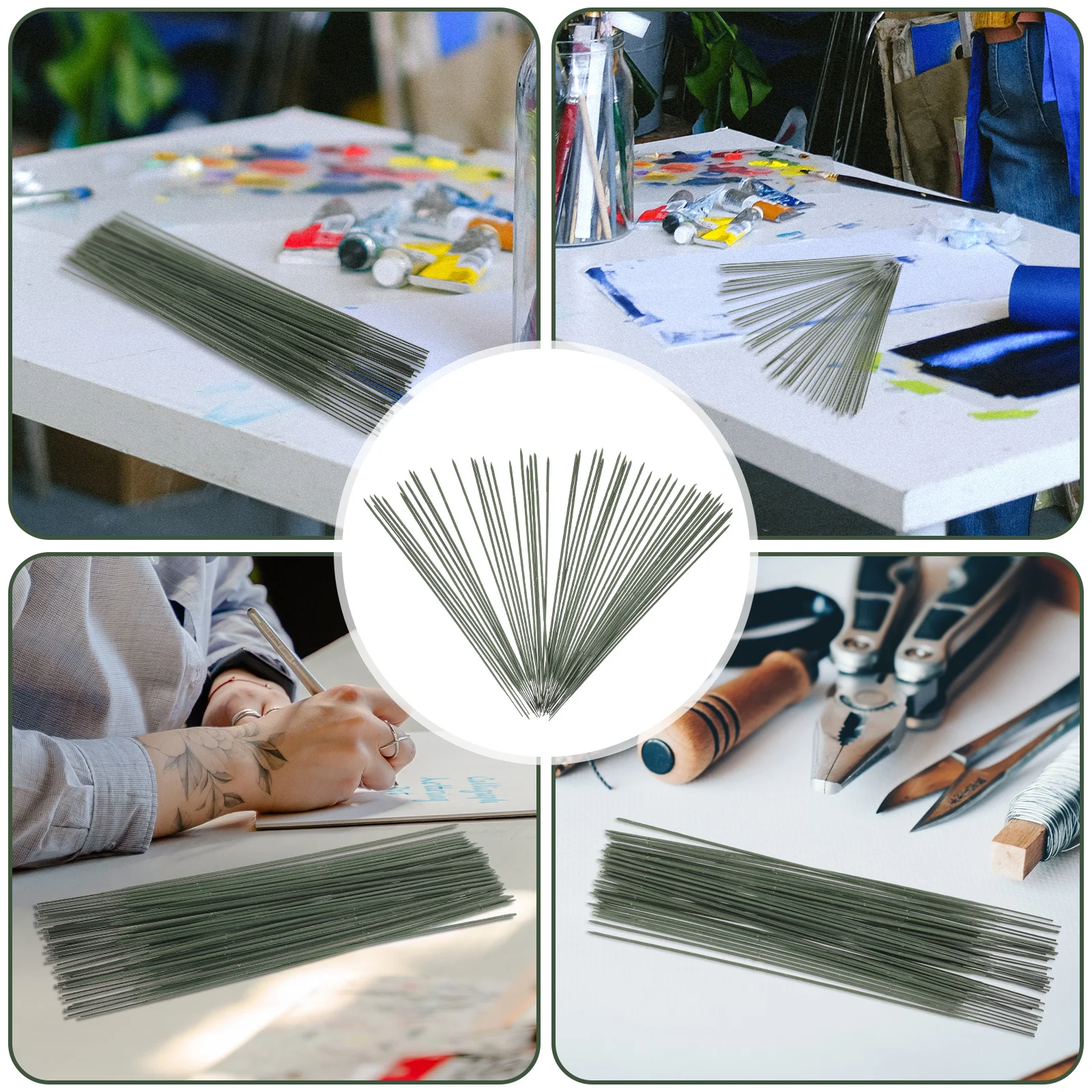 50Pcs Realistic Artificial Floral Stem Wire 19cm Durable Iron Crafting Wire for Handmade Bouquet Table Centerpiece Wedding
50Pcs Realistic Artificial Floral Stem Wire 19cm Durable Iron Crafting Wire for Handmade Bouquet Table Centerpiece Wedding