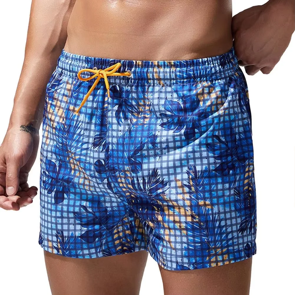 Men's Beach Shorts - Quick-Dry Swim Trunks with Floral Plaid Printed Drawstring Waist Lightweight for Beach/Swimming/Casual Wear
Men's Beach Shorts - Quick-Dry Swim Trunks with Floral Plaid Printed Drawstring Waist Lightweight for Beach/Swimming/Casual Wear