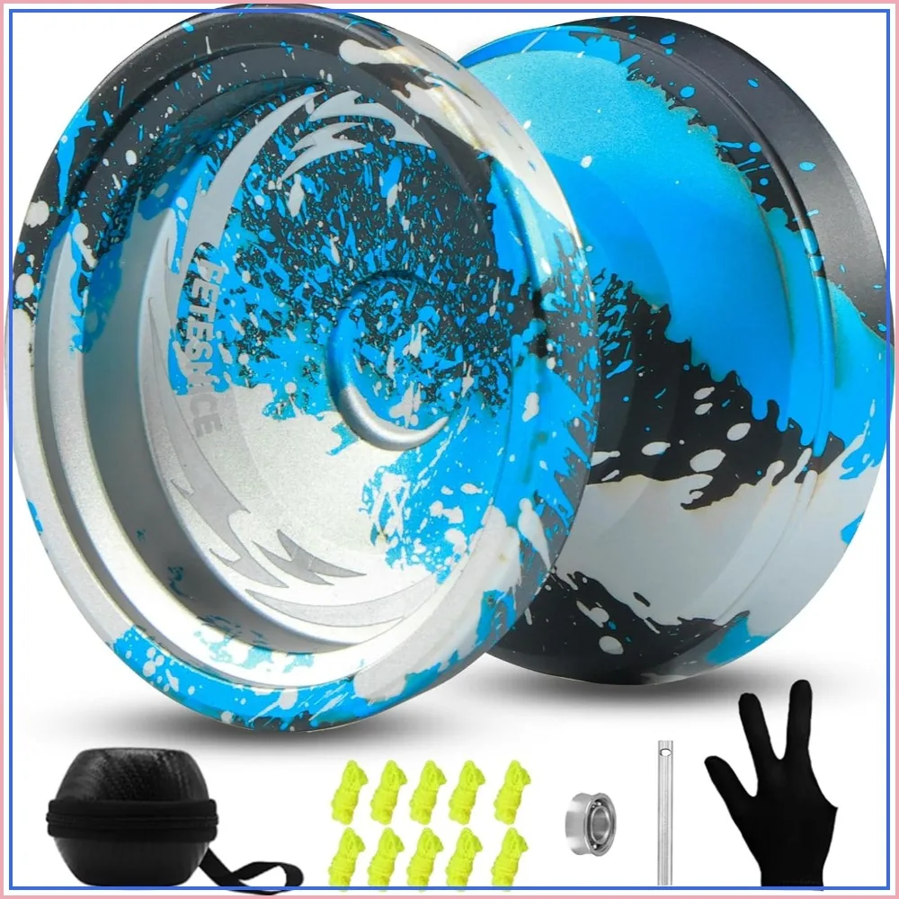 Professional Finger Spin Yoyo FS23 - Metal Trick Yo-Yo, Dual Purpose Responsive/Unresponsive for All Skill Levels, with Accessory Kit
Professional Finger Spin Yoyo FS23 - Metal Trick Yo-Yo, Dual Purpose Responsive/Unresponsive for All Skill Levels, with Accessory Kit