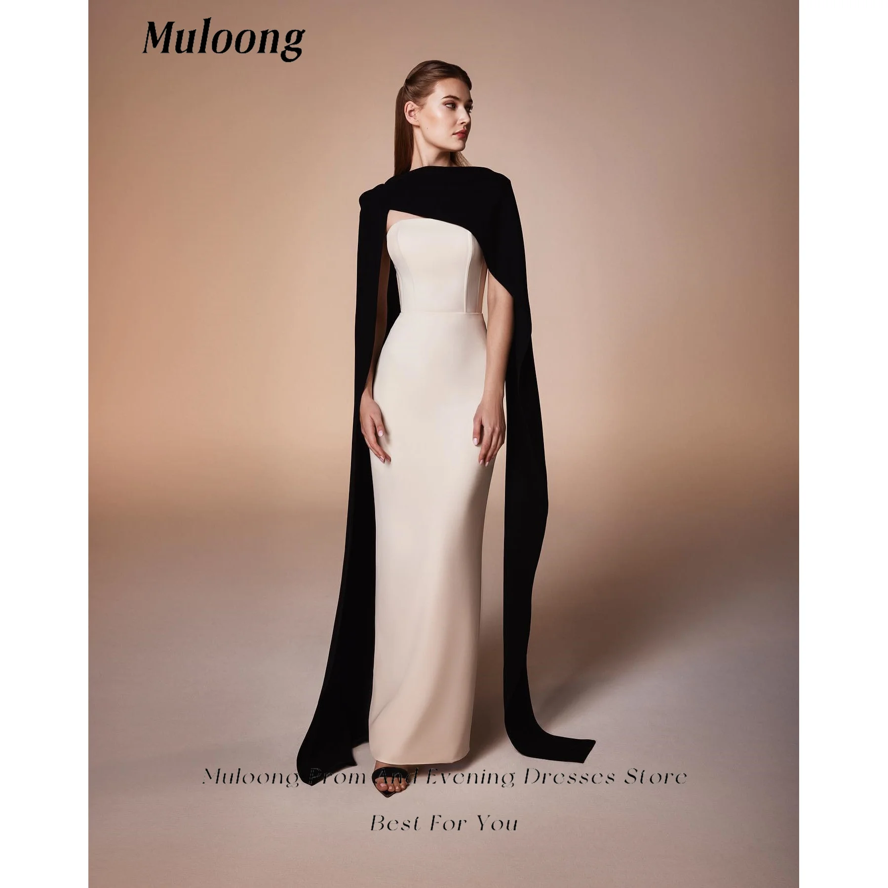 Muloong O-Neck Cape Evening Dress Mermaid Tea-Length Women Elegant And Pretty Luxury Prom Dress Long Wedding Party Dress 2025
Muloong O-Neck Cape Evening Dress Mermaid Tea-Length Women Elegant And Pretty Luxury Prom Dress Long Wedding Party Dress 2025
