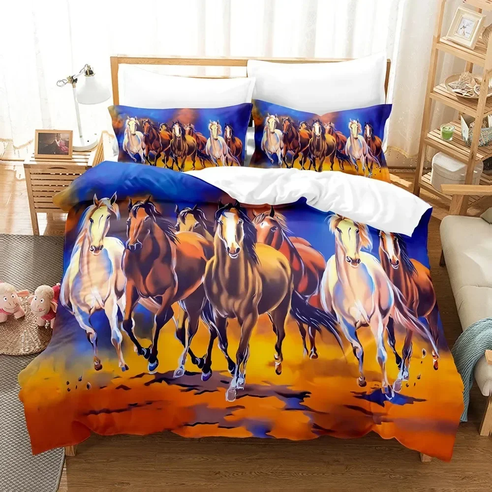 3D The Horse Comfortable Duvet Quilt Cover Pillowcase Bedding Set Children Bedroom Decoration Home Textile
3D The Horse Comfortable Duvet Quilt Cover Pillowcase Bedding Set Children Bedroom Decoration Home Textile