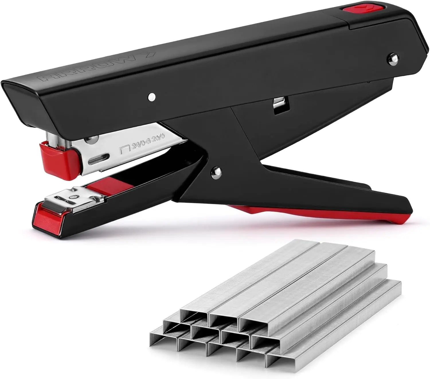 Arrow Plier Stapler Set, Metal Hand Stapler with 2520 Staples, Full-Strip Loading, 25 Sheet Capacity, Dual-Mode Anvil, One-Touch Staple Loading, Ergonomic Grip, for Office, School, Packaging
Arrow Plier Stapler Set, Metal Hand Stapler with 2520 Staples, Full-Strip Loading, 25 Sheet Capacity, Dual-Mode Anvil, One-Touch Staple Loading, Ergonomic Grip, for Office, School, Packaging