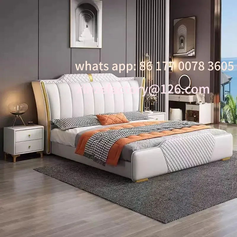Customizable Wholesale Full Set King Size Leather Bed Room Double Wooden Home Cheap Queen Modern Luxury Bedroom Sets
Customizable Wholesale Full Set King Size Leather Bed Room Double Wooden Home Cheap Queen Modern Luxury Bedroom Sets