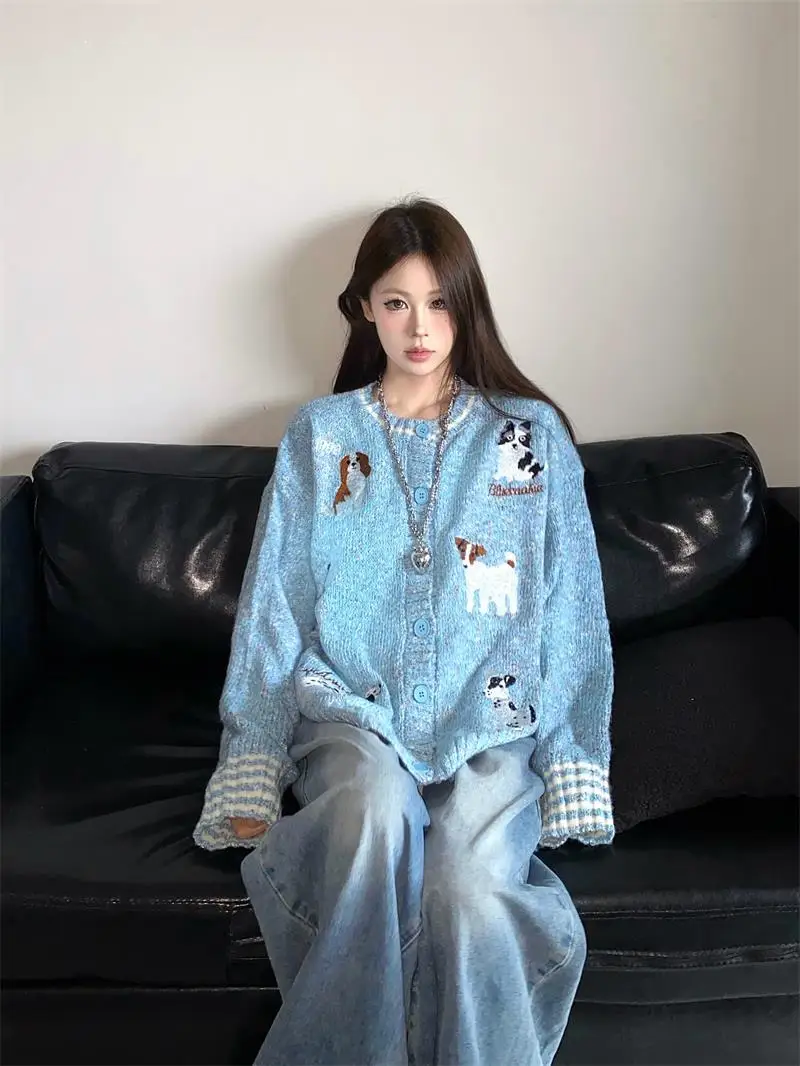 Women's Round Neck Cartoon Pattern Knitted Sweater Fashion Streetwear Vintage Keep Warm Outerwear Female Knitted Pullover
Women's Round Neck Cartoon Pattern Knitted Sweater Fashion Streetwear Vintage Keep Warm Outerwear Female Knitted Pullover