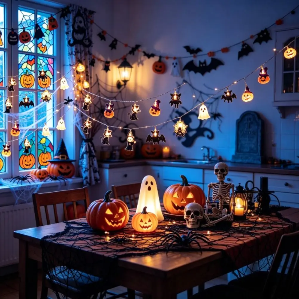 Atmosphere Lights Bat Witch Halloween Light String Ghost Pumpkin Halloween Decoration Funny Ornaments Lamp String Wall Decor
Atmosphere Lights Bat Witch Halloween Light String Ghost Pumpkin Halloween Decoration Funny Ornaments Lamp String Wall Decor
