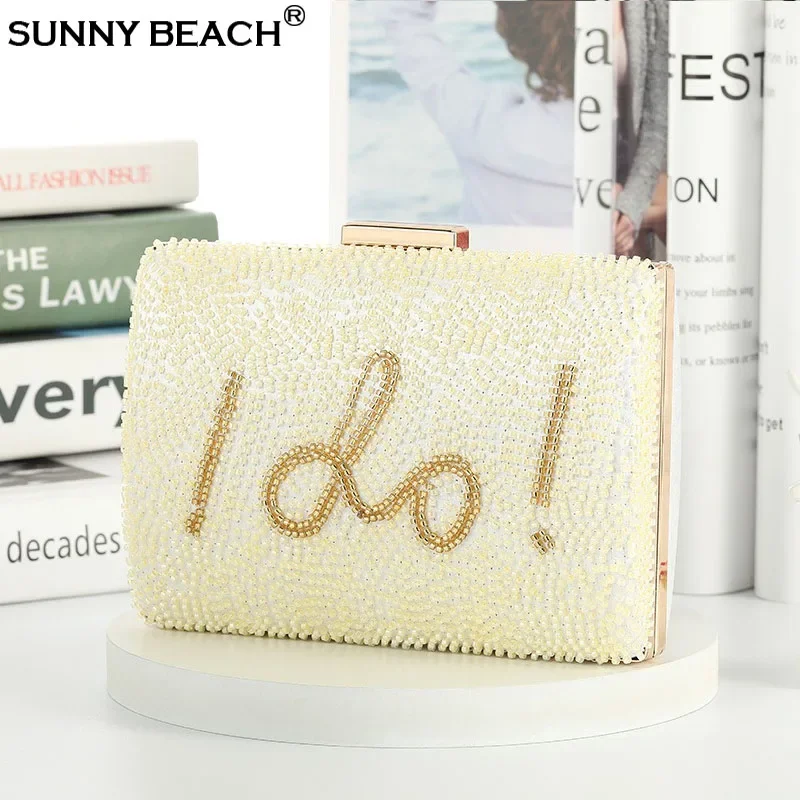 Fashion Prom I DO Bride Wedding Beaded White Banquet Evening Day Clutch Purse Crossbody Shoulder Women Luxury Party Day Bag
Fashion Prom I DO Bride Wedding Beaded White Banquet Evening Day Clutch Purse Crossbody Shoulder Women Luxury Party Day Bag