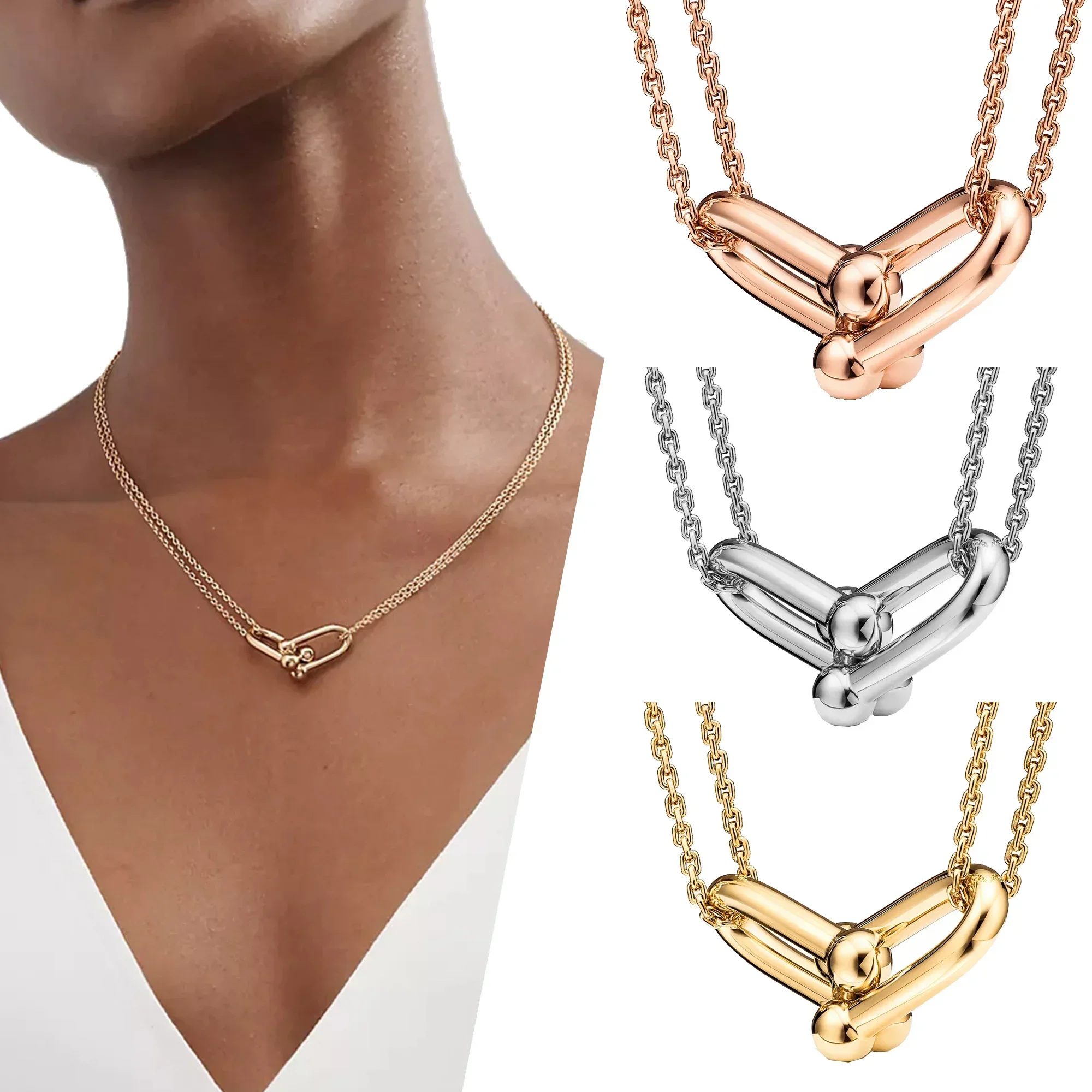 U-shaped chain link necklace HardWear series pure silver s925 smooth simple women's necklace
U-shaped chain link necklace HardWear series pure silver s925 smooth simple women's necklace
