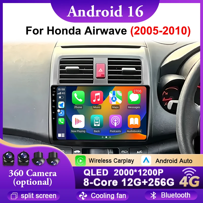 Android 16 Car Radio For Honda Airwave 2005-2010 Multimedia Video Player WIFI 4G Head Unit GPS Navigation Bluetooth DSP
Android 16 Car Radio For Honda Airwave 2005-2010 Multimedia Video Player WIFI 4G Head Unit GPS Navigation Bluetooth DSP