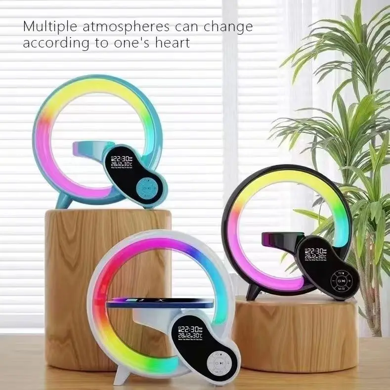4-in-1 Music Bluetooth Speaker Electric 15W Wireless Charger Alarm Clock Speaker Home Decor G Styling Smart Lamps Child Gifts
4-in-1 Music Bluetooth Speaker Electric 15W Wireless Charger Alarm Clock Speaker Home Decor G Styling Smart Lamps Child Gifts