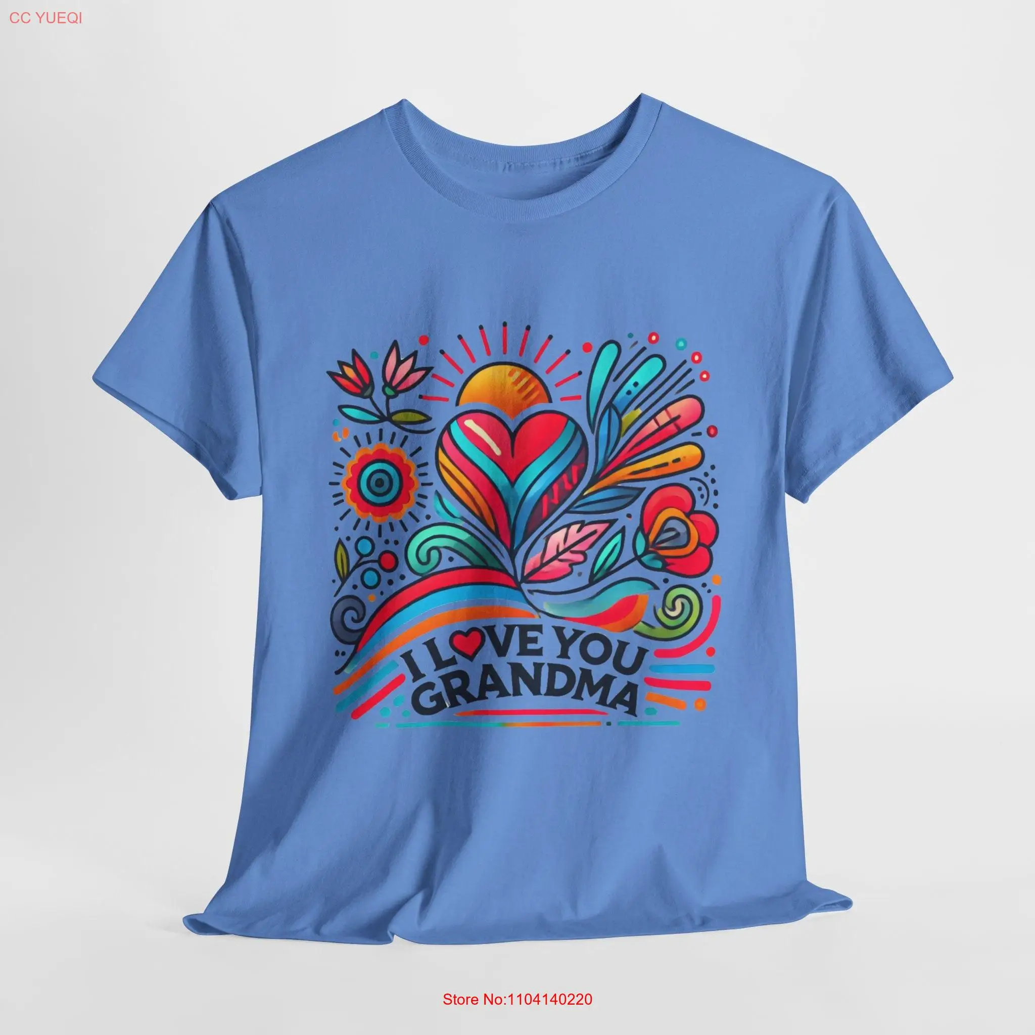 Футболка Bold Bright I Love You Grandma с красочным сердечком и длинными или короткими рукавами
Футболка Bold Bright I Love You Grandma с красочным сердечком и длинными или короткими рукавами
