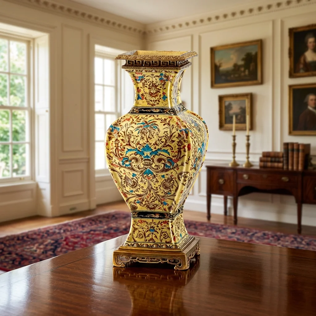 &c Antique Painted Chinese Ceramic Porcelain Vase New Classical New Copper Living Room Tabletop
&c Antique Painted Chinese Ceramic Porcelain Vase New Classical New Copper Living Room Tabletop