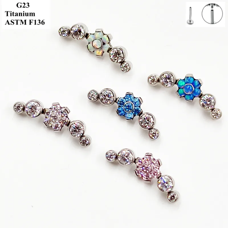 Серьга-гвоздик из титана G23 с изогнутыми цветами, украшение для пирсинга с внутренней нитью, Подарочная бижутерия для прокола хрящевой ткани уха, 1 шт.
Серьга-гвоздик из титана G23 с изогнутыми цветами, украшение для пирсинга с внутренней нитью, Подарочная бижутерия для прокола хрящевой ткани уха, 1 шт.
