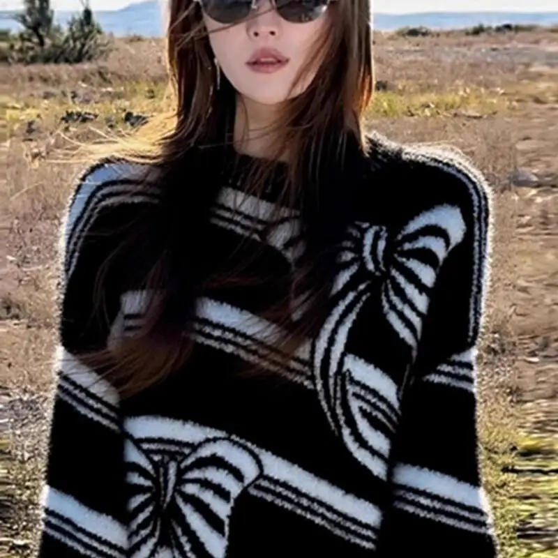 Свитер трикотажа женский новый осенне-зимний вязаный свитер мягкий уютный ленивый стиль элитный элегантный черный, белый цвет контрастного цвета
Свитер трикотажа женский новый осенне-зимний вязаный свитер мягкий уютный ленивый стиль элитный элегантный черный, белый цвет контрастного цвета