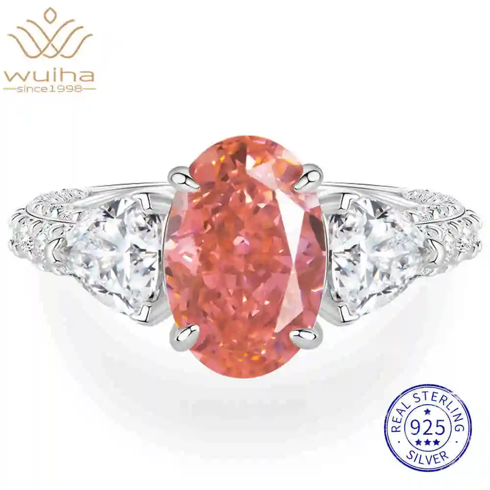 WUIHA Vintage 925 Sterling Silver 8 * 12 MM Sapphire Citrine High Carbon Diamonds Gemstone Wedding Engagement Ring Fine Jewelry
WUIHA Vintage 925 Sterling Silver 8 * 12 MM Sapphire Citrine High Carbon Diamonds Gemstone Wedding Engagement Ring Fine Jewelry