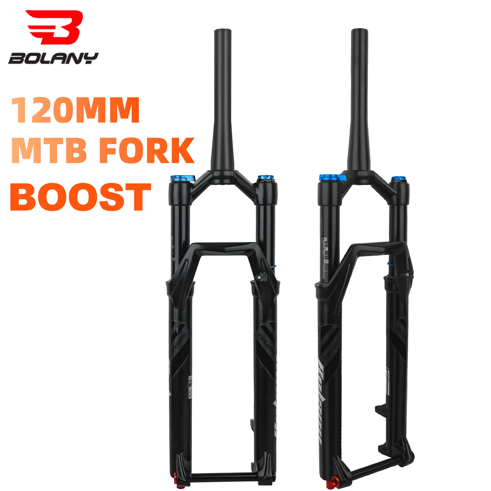 BOLANY MTB Air Fork 110mm BOOST Thru Axle Air Bicycle Front Suspension Tapered Steering Tube 120 Travel 27.5/29inch Air Oil Fork
BOLANY MTB Air Fork 110mm BOOST Thru Axle Air Bicycle Front Suspension Tapered Steering Tube 120 Travel 27.5/29inch Air Oil Fork