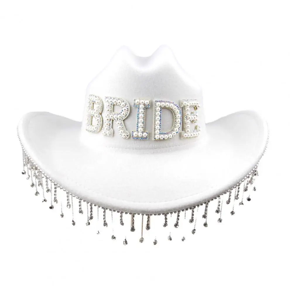Women Rhinestone Cowboy Hat Bridal for Wedding Carnival Rave Party Travel Costume Accessories
Women Rhinestone Cowboy Hat Bridal for Wedding Carnival Rave Party Travel Costume Accessories