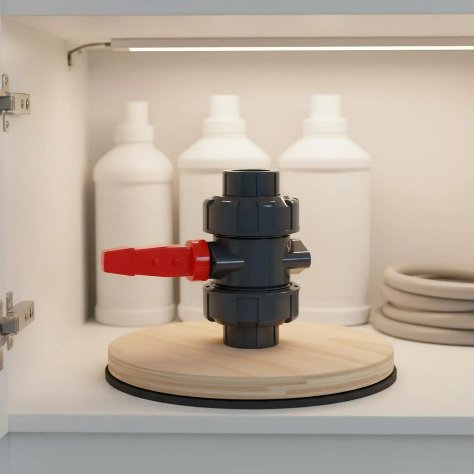 PVC Union Ball Valve Easy to Install PVC Ball Valve Fluid Control Part 90 Degree Handle High Pressure for Irrigation, Aquarium
PVC Union Ball Valve Easy to Install PVC Ball Valve Fluid Control Part 90 Degree Handle High Pressure for Irrigation, Aquarium