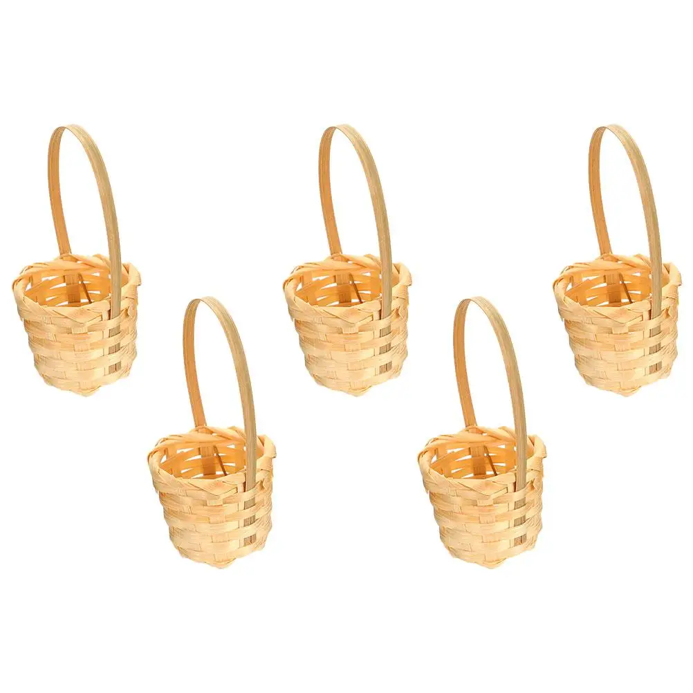 5 Pcs Bamboo Woven Baskets Handmade Storage Home Decor Rustic Small Woven Baskets Style Suitable Wedding Party
5 Pcs Bamboo Woven Baskets Handmade Storage Home Decor Rustic Small Woven Baskets Style Suitable Wedding Party