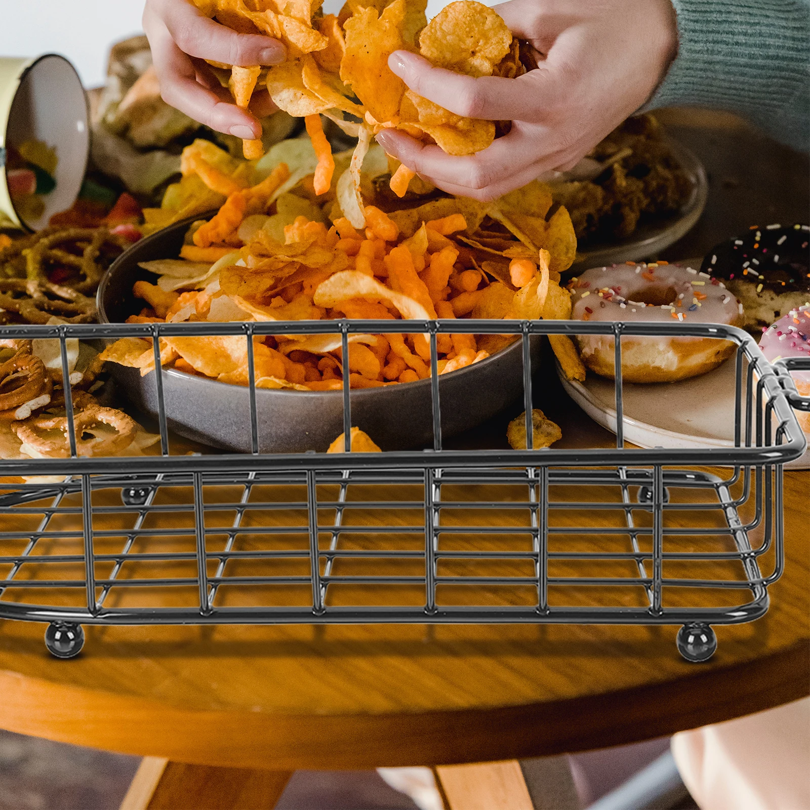Iron Snack Basket Tableware Large Capacity Ceramic Sauce Dish Romantic Outing Wedding Gift Fruit Bread Storage Kitchen Bar Home
Iron Snack Basket Tableware Large Capacity Ceramic Sauce Dish Romantic Outing Wedding Gift Fruit Bread Storage Kitchen Bar Home