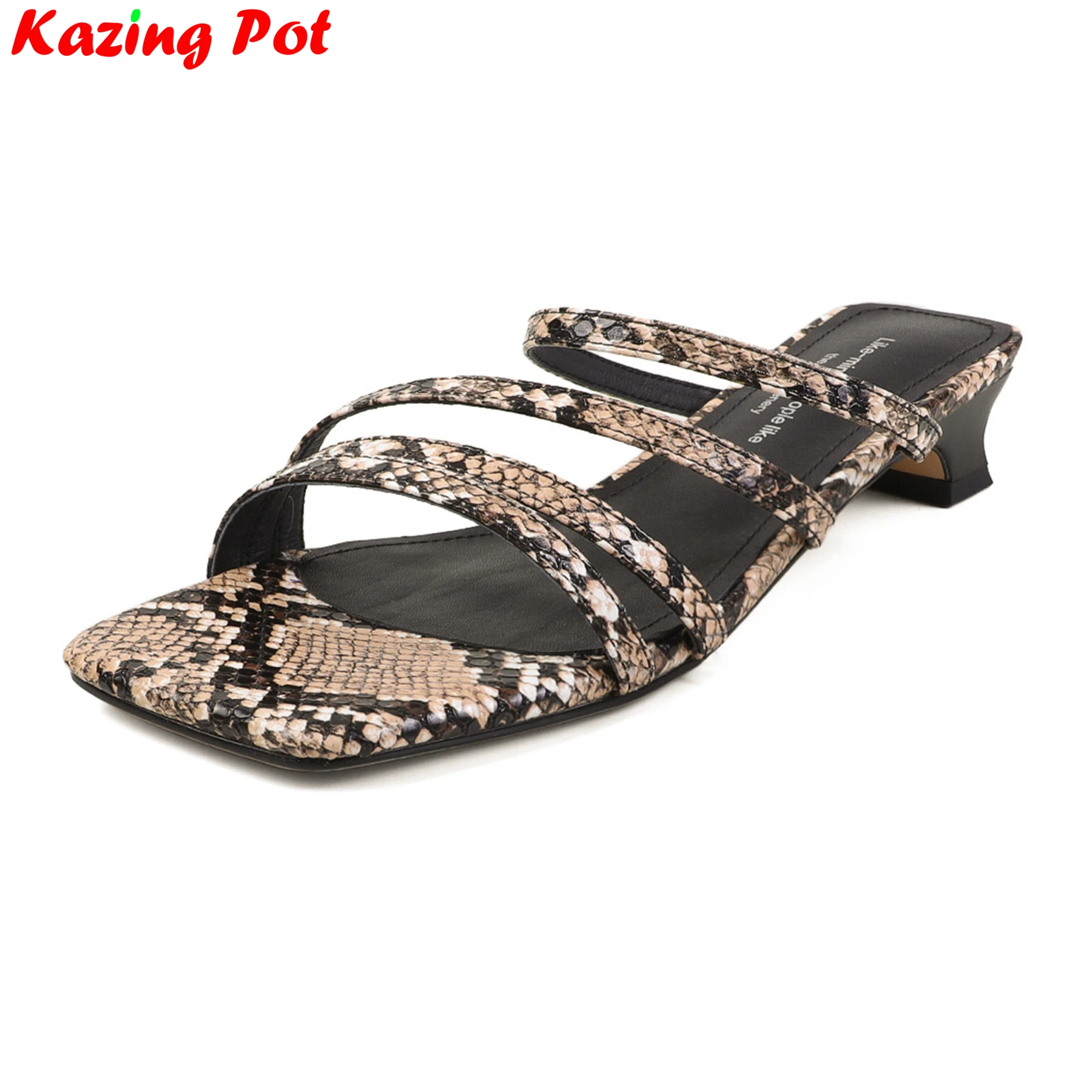 Krazing Pot Superstar Cow Leather Serpentine Peep Toe Med Heels Summer Shoes Catwalk Slingback Mules Party Modern Women Sandals
Krazing Pot Superstar Cow Leather Serpentine Peep Toe Med Heels Summer Shoes Catwalk Slingback Mules Party Modern Women Sandals