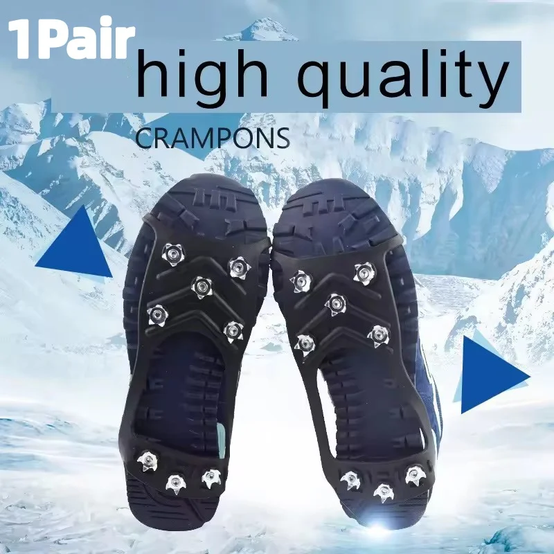 Накладки на обувь с 8 шипами для зимы, противоскользящие, для походов, альпинизма, льда и снега, противоскользящие чехлы для обуви, улучшающие сцепление
Накладки на обувь с 8 шипами для зимы, противоскользящие, для походов, альпинизма, льда и снега, противоскользящие чехлы для обуви, улучшающие сцепление