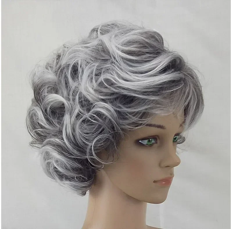 Women's wig Middle-aged and elderly mother wig grandma fashionable curly hair headgear fluffy and realistic curly hair rose mesh
Women's wig Middle-aged and elderly mother wig grandma fashionable curly hair headgear fluffy and realistic curly hair rose mesh