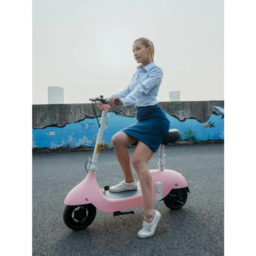 Electric Scooter with Foldable Seat w 35 Miles Operating Range and 15.5mph Max Speed - Pink
Electric Scooter with Foldable Seat w 35 Miles Operating Range and 15.5mph Max Speed - Pink