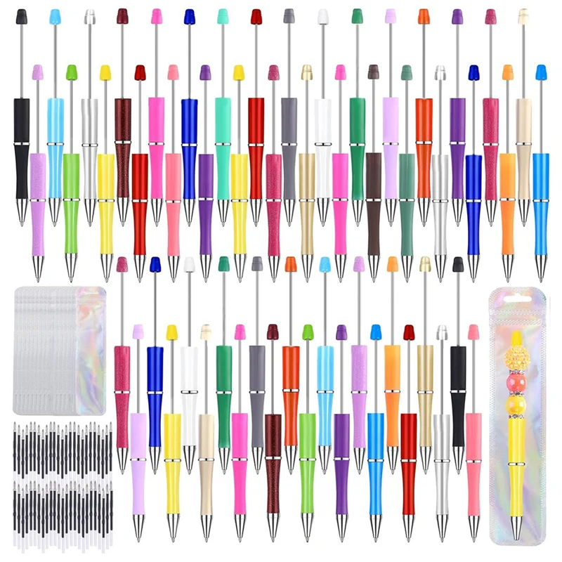 150 Pcs DIY Beadable Pen Kit Multicolor Bulk Ballpoint DIY Crafting Pens With Refills & Bags For Students Teens
150 Pcs DIY Beadable Pen Kit Multicolor Bulk Ballpoint DIY Crafting Pens With Refills & Bags For Students Teens