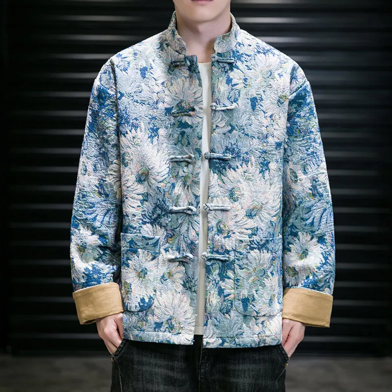 Новая китайская мужская куртка свободного кроя с вышивкой и цветочным узором, в стиле тан, повседневная молодежная осенне-зимняя верхняя одежда
Новая китайская мужская куртка свободного кроя с вышивкой и цветочным узором, в стиле тан, повседневная молодежная осенне-зимняя верхняя одежда