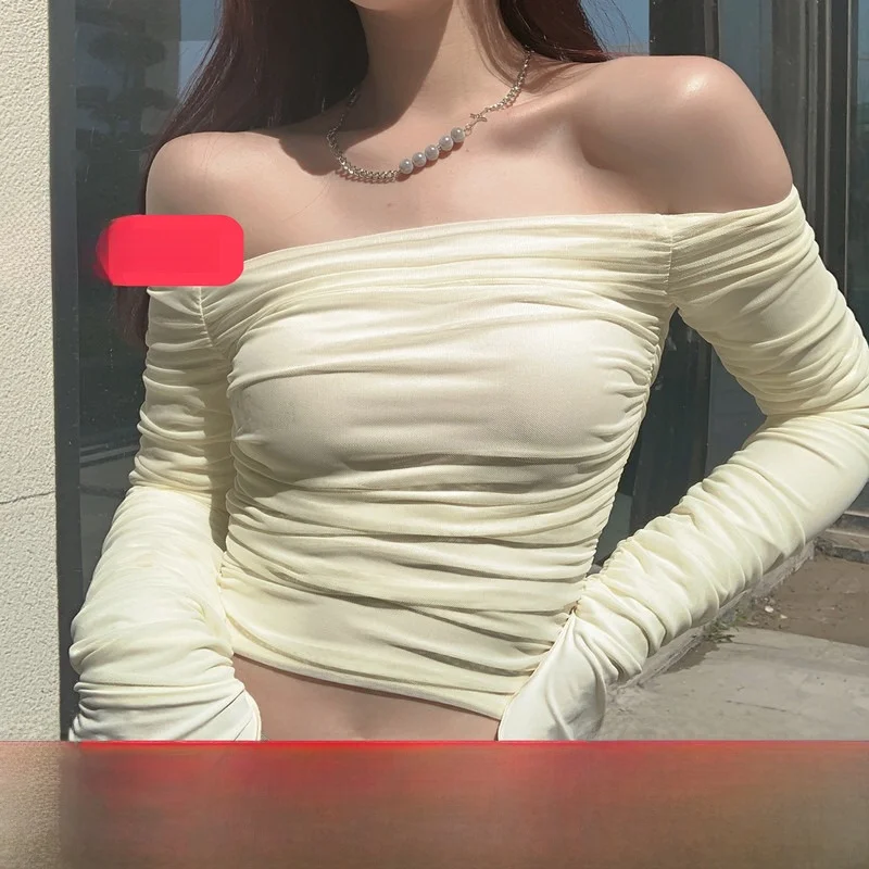 Elegant Street Style Mesh Sleeveless T-Shirt Women's Slim Fit Long Sleeve Short Length One Shoulder Design Sexy Summer Top
Elegant Street Style Mesh Sleeveless T-Shirt Women's Slim Fit Long Sleeve Short Length One Shoulder Design Sexy Summer Top