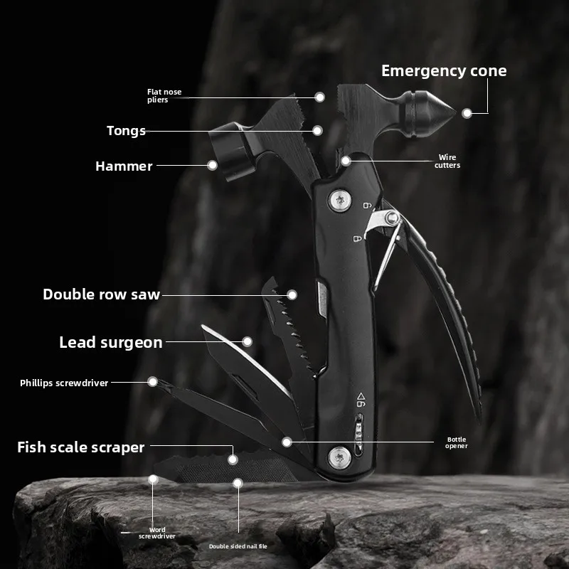 Многофункциональный автомобильный аварийный молоток - молоток-нож-плоскогубцы для разбивания окон, резервный инструмент
Многофункциональный автомобильный аварийный молоток - молоток-нож-плоскогубцы для разбивания окон, резервный инструмент