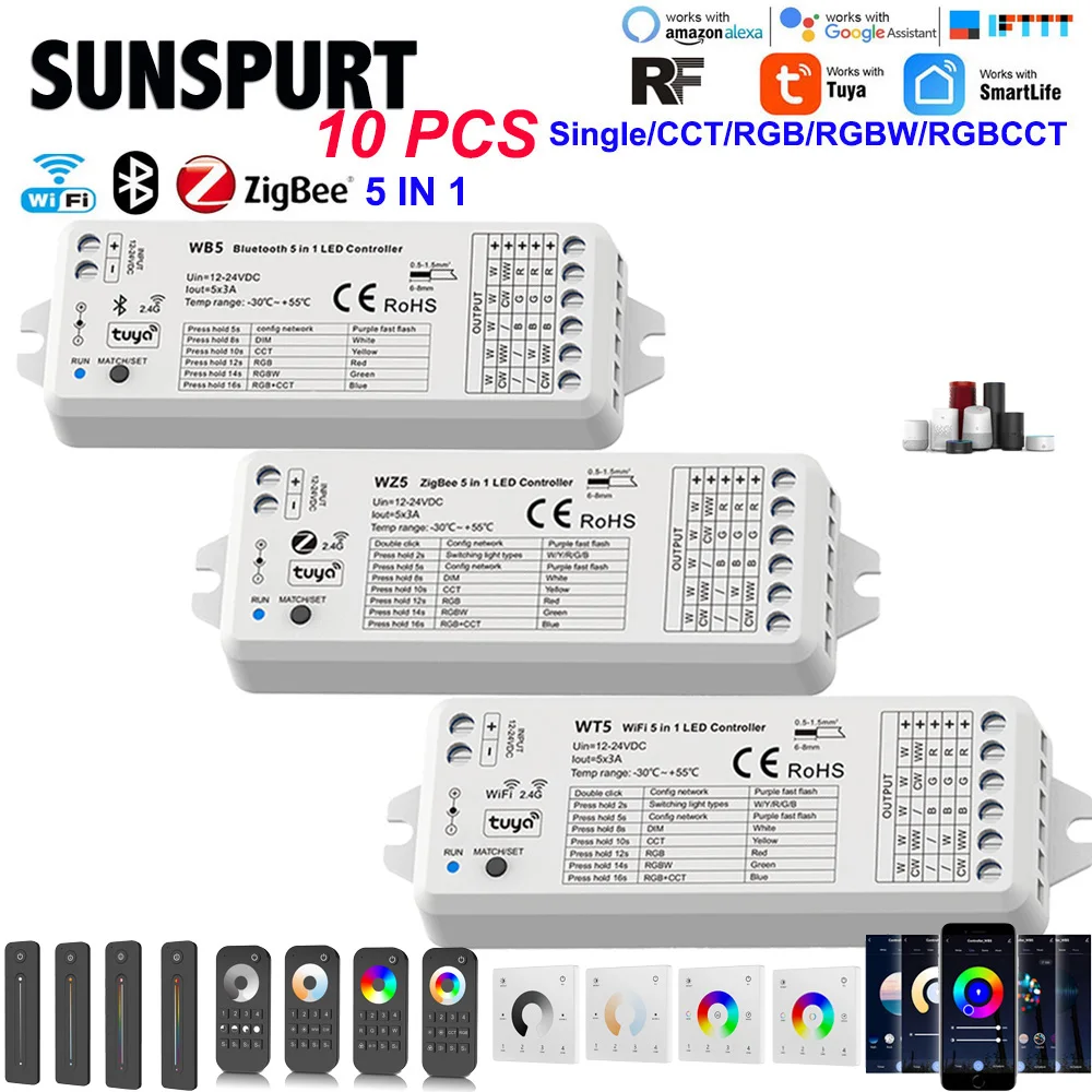 10WIFI BT ZigBee и RF 2-канальный светодиодный контроллер DC 12 В 24 В Smart Dimmer соответствует с пультом дистанционного управления RF 2.4G для светодиодной ленты WW CW NW CCT
10WIFI BT ZigBee и RF 2-канальный светодиодный контроллер DC 12 В 24 В Smart Dimmer соответствует с пультом дистанционного управления RF 2.4G для светодиодной ленты WW CW NW CCT