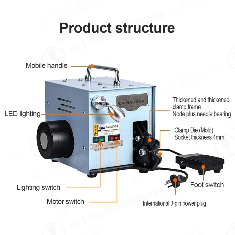 Electric Terminal Crimper Crimping Machine for DuPont/Tubular/Pre-insulated/Bare Terminal Crimper 0.25-6mm² Die Crimping Tools
Electric Terminal Crimper Crimping Machine for DuPont/Tubular/Pre-insulated/Bare Terminal Crimper 0.25-6mm² Die Crimping Tools