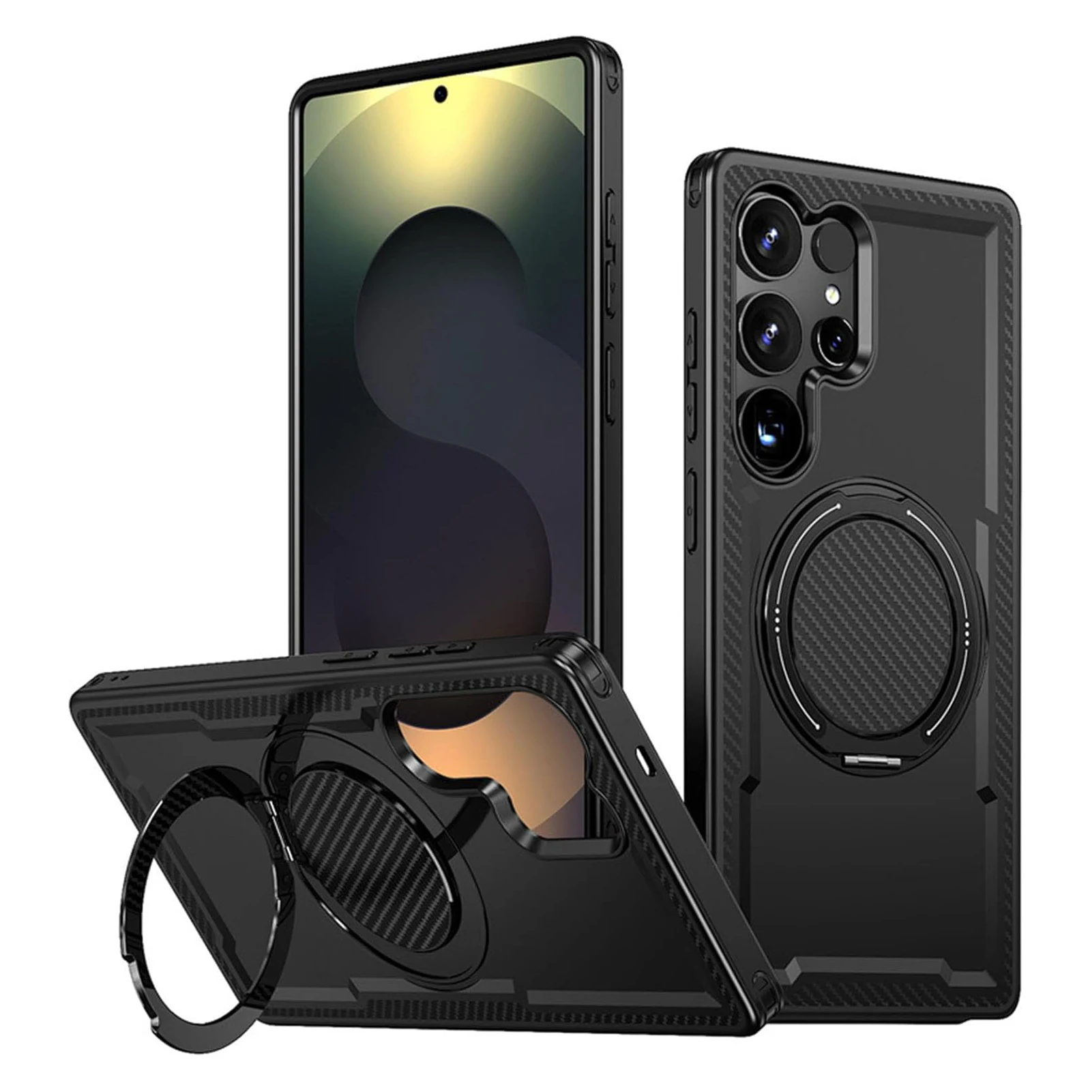 For Samsung Galaxy S26 Ultra S26 Plus S26 Case Shockproof Military Ring Magnetic Carbon Fiber Texture
For Samsung Galaxy S26 Ultra S26 Plus S26 Case Shockproof Military Ring Magnetic Carbon Fiber Texture