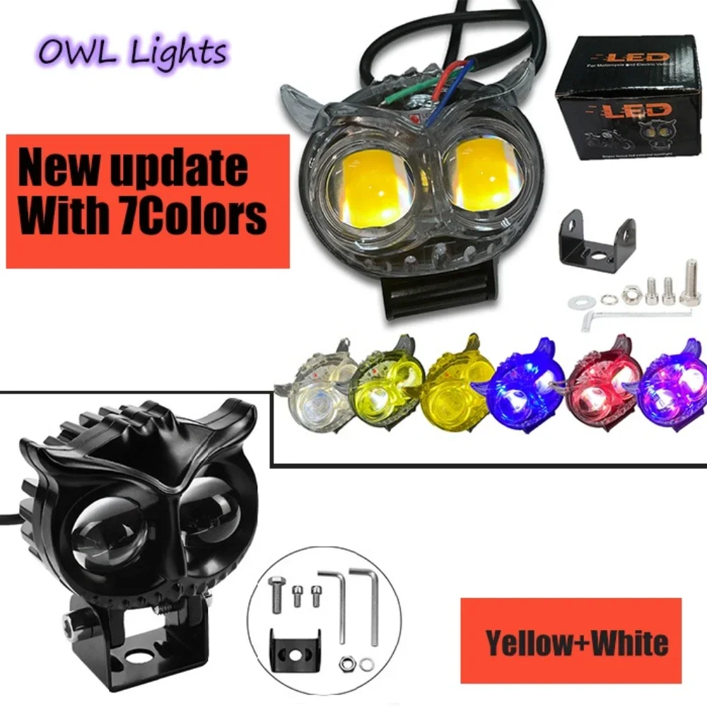 Mini Driving Lights Spotlights White+Yellow /7 Colors LED Headlights Bulbs for Motorcycle Car Owl
Mini Driving Lights Spotlights White+Yellow /7 Colors LED Headlights Bulbs for Motorcycle Car Owl