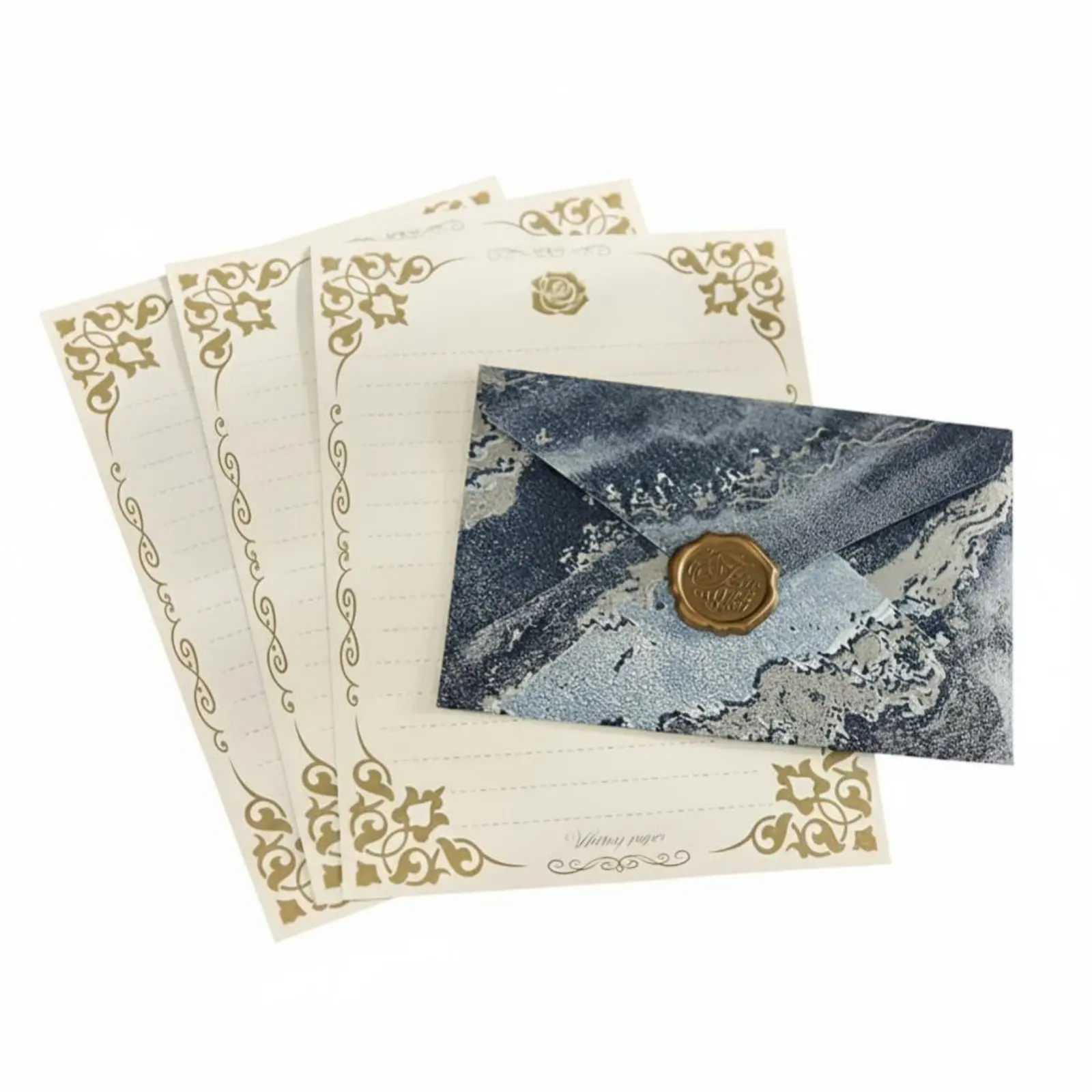 Embossed Gilded Envelope & Letter Paper Set, Retro Thick Stationery, Wax Seal, Romantic Handwritten Invitation
Embossed Gilded Envelope & Letter Paper Set, Retro Thick Stationery, Wax Seal, Romantic Handwritten Invitation