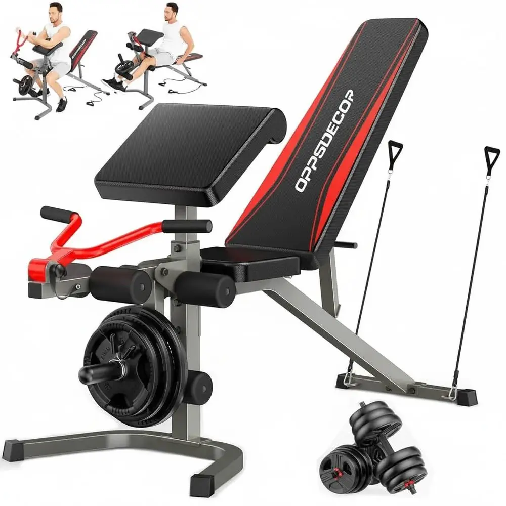 Professional 900LBS Weight Bench with Leg Extension amp Leg Curl amp Preacher Curl, HeavyDuty 73 Adjustable Positions Back amp
Professional 900LBS Weight Bench with Leg Extension amp Leg Curl amp Preacher Curl, HeavyDuty 73 Adjustable Positions Back amp