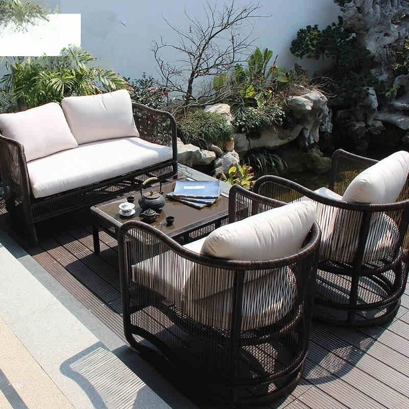 Outdoor rattan chair sofa combination balcony outdoor courtyard garden leisure waterproof open-air rattan rattan art sofa
Outdoor rattan chair sofa combination balcony outdoor courtyard garden leisure waterproof open-air rattan rattan art sofa