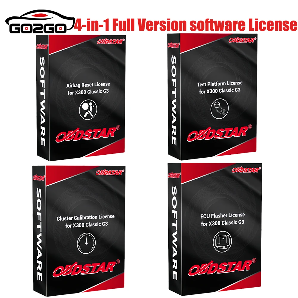 Online Activation Software Licenses for OBDSTAR X300 Classic G3: Airbag Reset, Mileage Correction, ECU TCM BCM Flasher
Online Activation Software Licenses for OBDSTAR X300 Classic G3: Airbag Reset, Mileage Correction, ECU TCM BCM Flasher